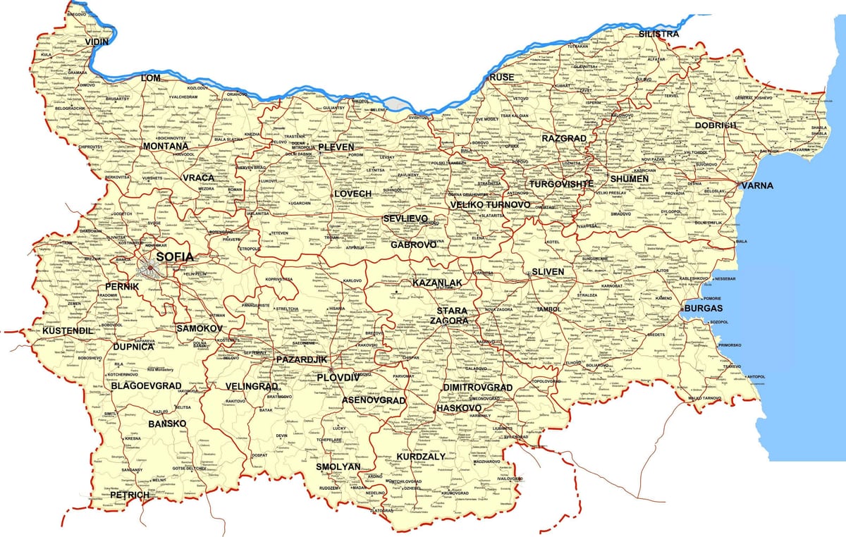 Bulgaria nước bản đồ