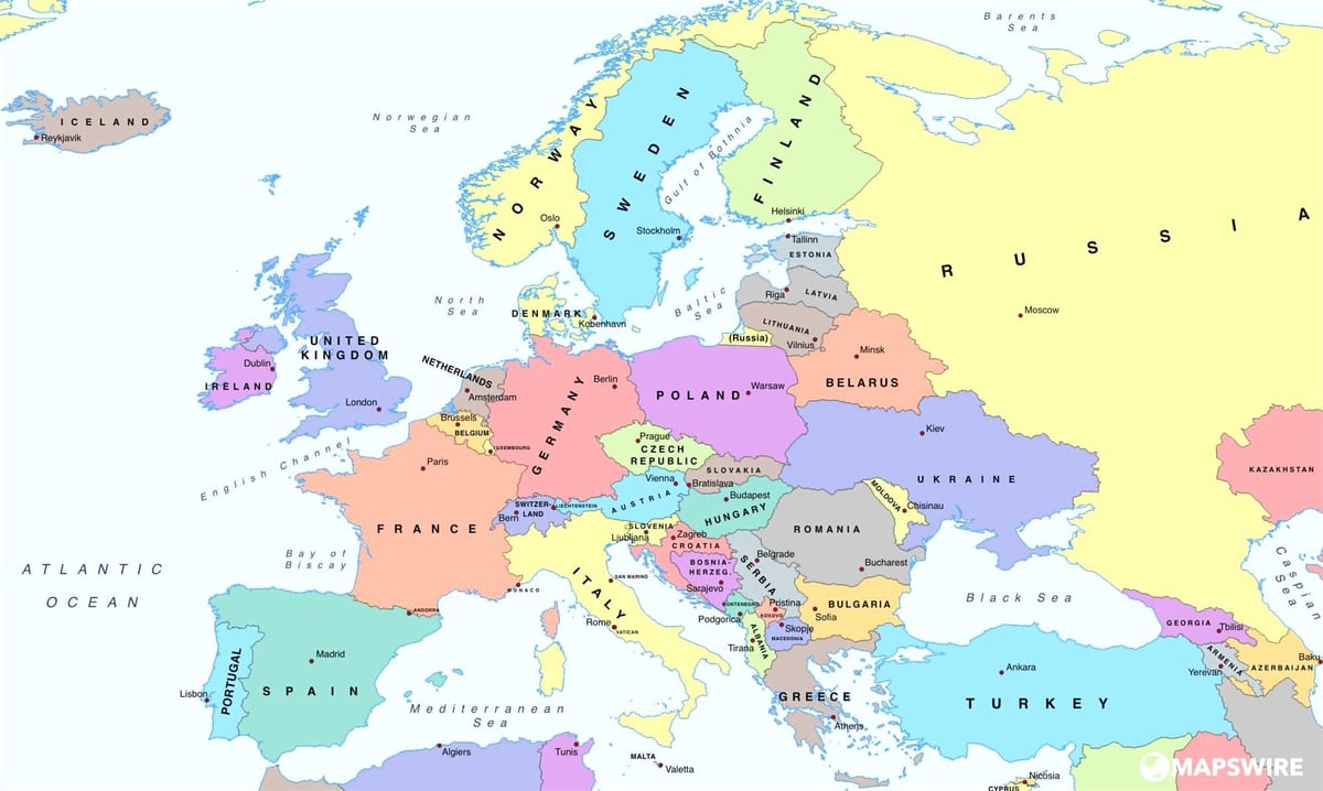 bản đồ châu âu đang ở Bulgaria