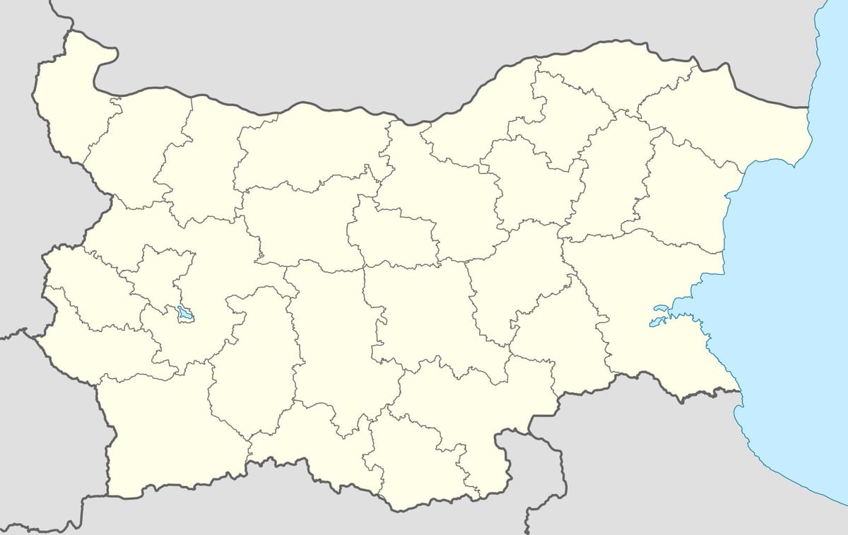 bản đồ của Bulgaria bản đồ véc tơ