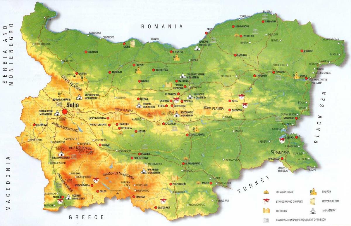 Bungari bản đồ