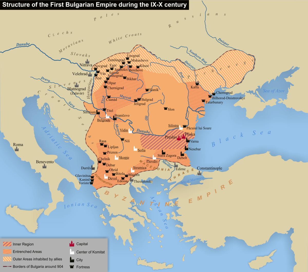bản đồ của đế quốc bulgaria