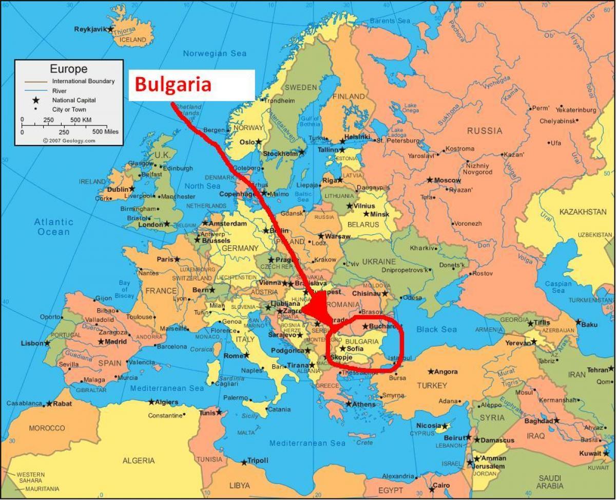 bản đồ Bulgaria nước xung quanh