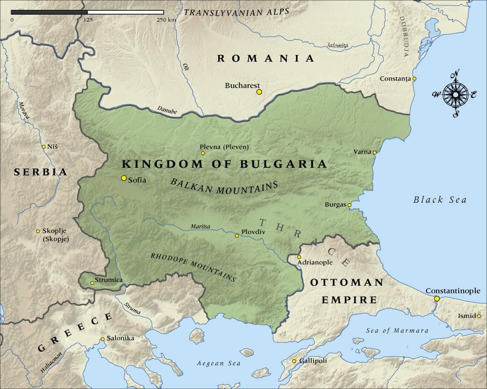 bản đồ của bungari