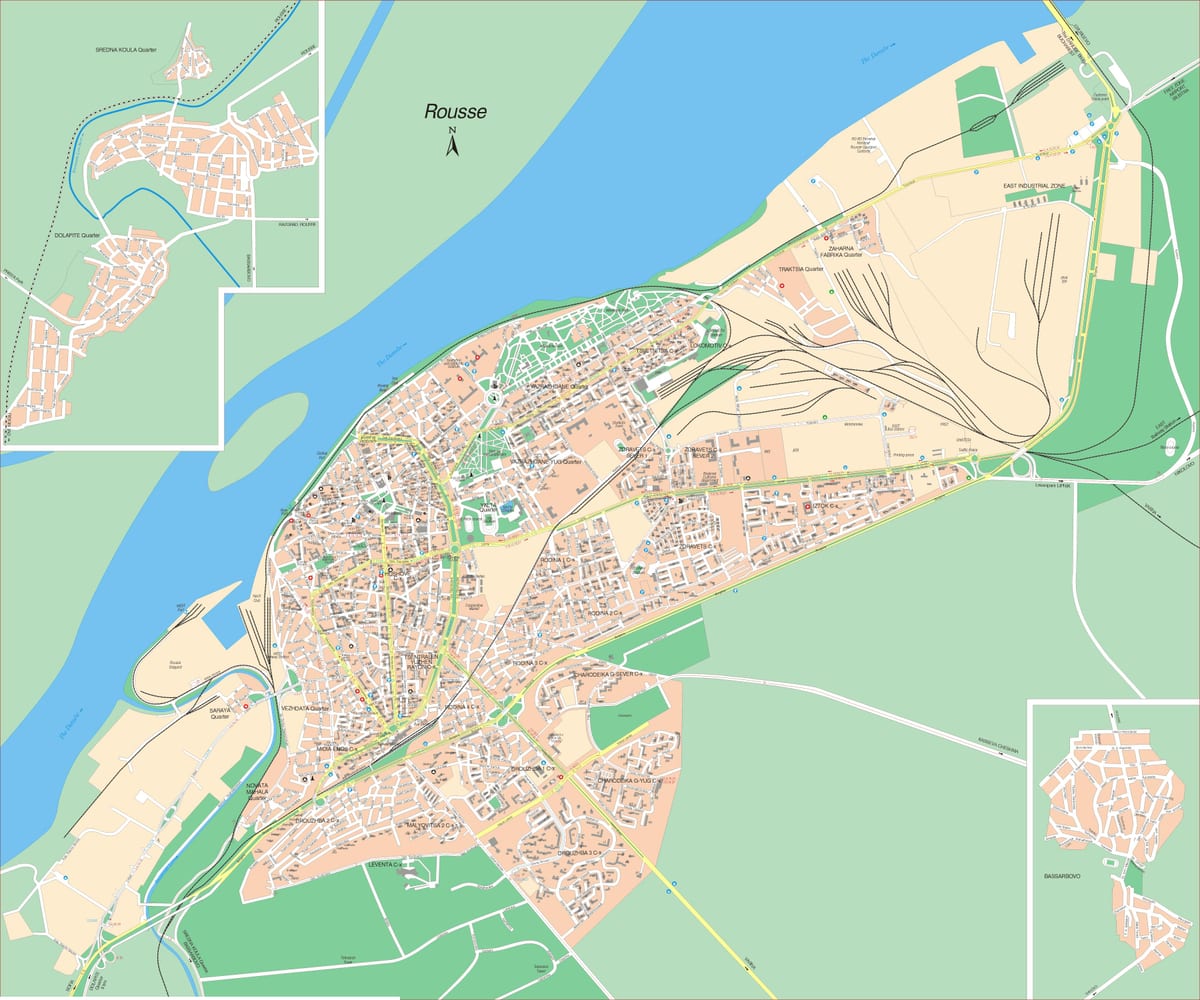 tóc đỏ Bulgaria bản đồ
