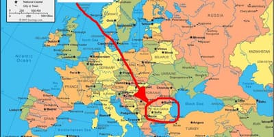 Bản đồ Bulgaria nước xung quanh