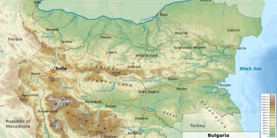 Bản đồ của Bulgaria địa lý