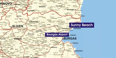 Bulgaria bãi biển bản đồ