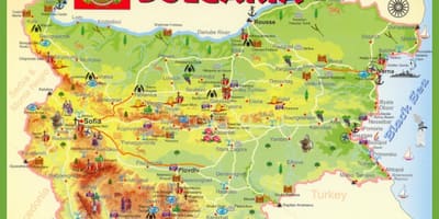 Bulgaria ngắm cảnh bản đồ