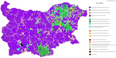 Bản đồ của dân tộc, Bulgaria