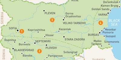 Bulgaria khu vực bản đồ