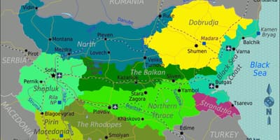 Bản đồ của Bulgaria sân bay