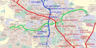 Bản đồ của Bulgaria metro